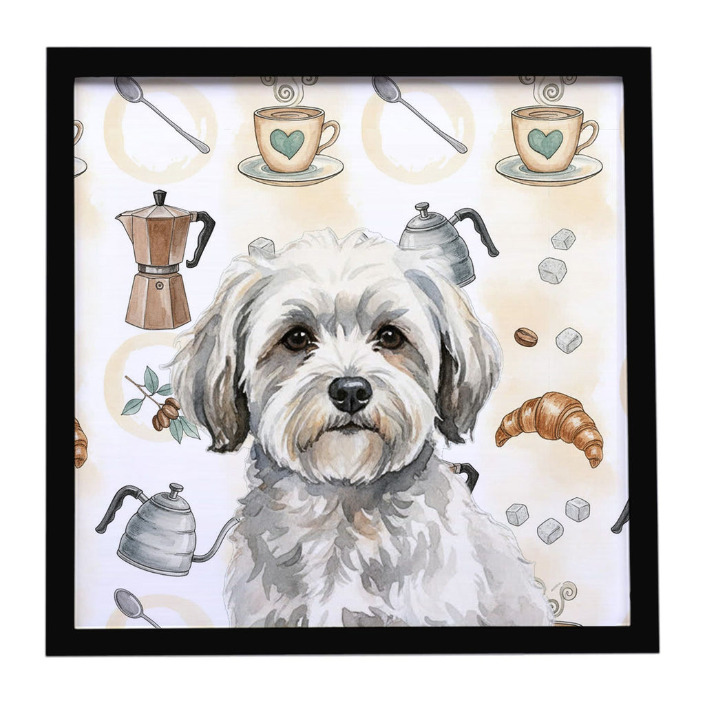 Coton de Tulear Coffee Bar Framed Wall Art