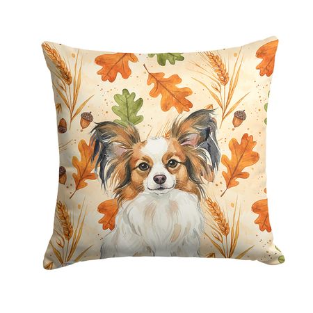 White with Sable Papillon Thanksgiving Accent Pillow