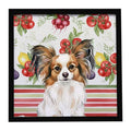 White and Sable Papillon Vegetable Framed Wall Art
