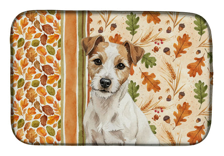 Russell Terrier Heirloom Fall Dish-Drying Mat