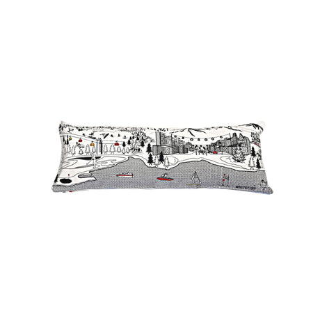 Whitefish Embroidered Scenic Pillow