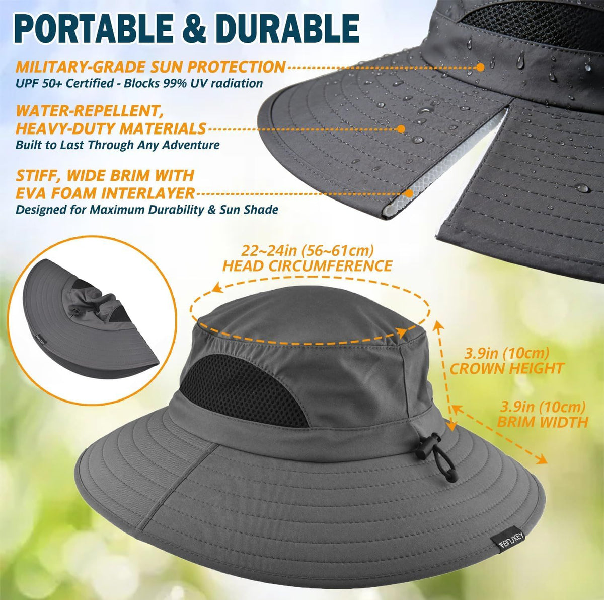 Packable Wide-Brim Sun Hat for Outdoor Days