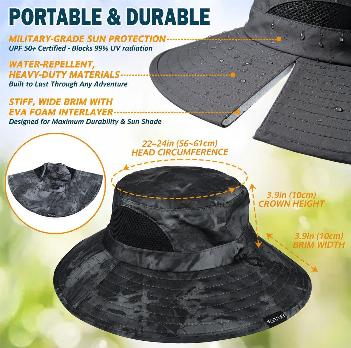 Packable Wide-Brim Sun Hat for Outdoor Days