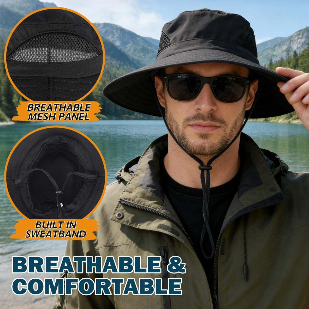 Packable Wide-Brim Sun Hat for Outdoor Days