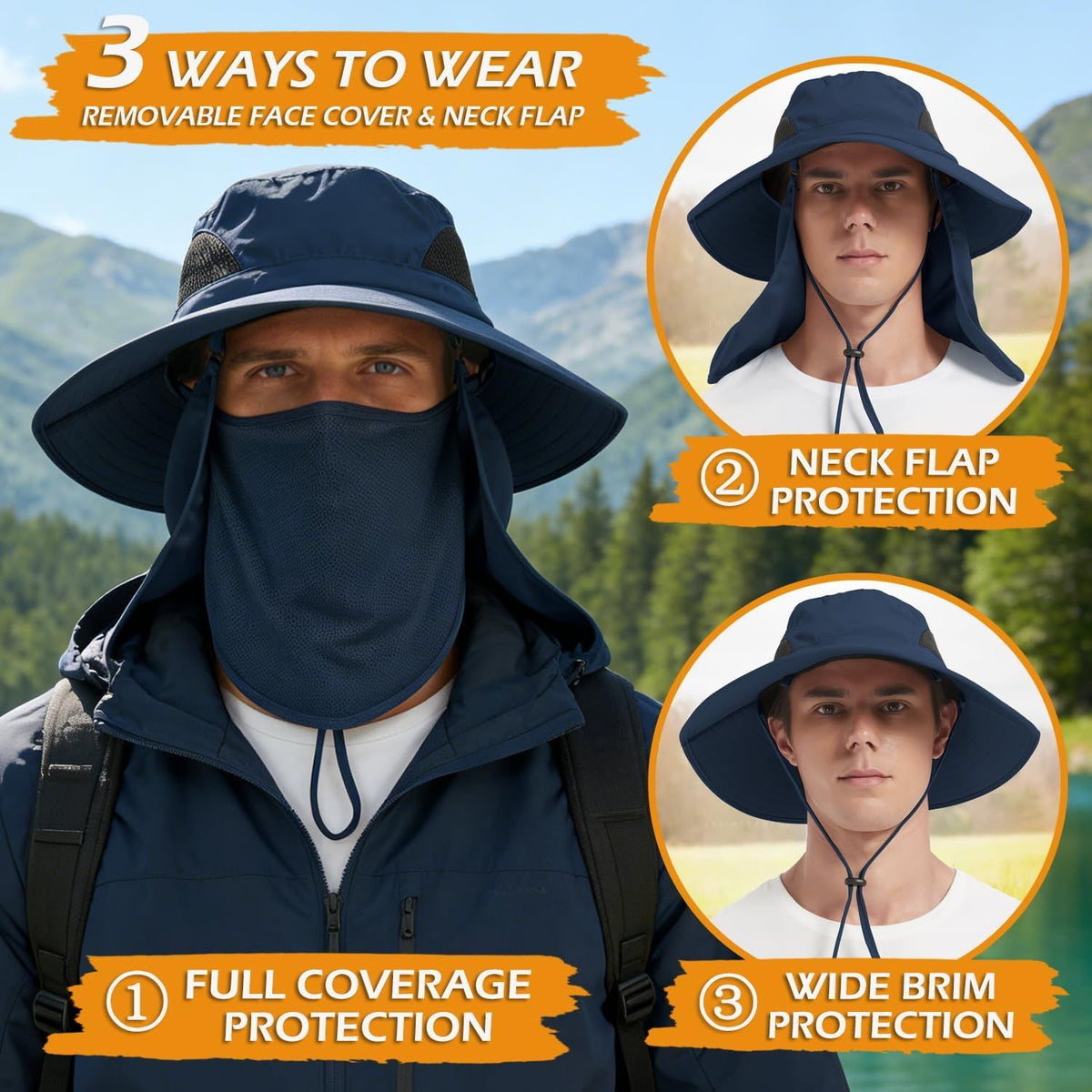 Wide-Brim Sun Hat for Active Outdoor Days