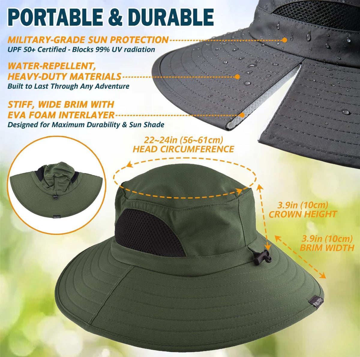 Wide-Brim Sun Hat for Active Outdoor Days