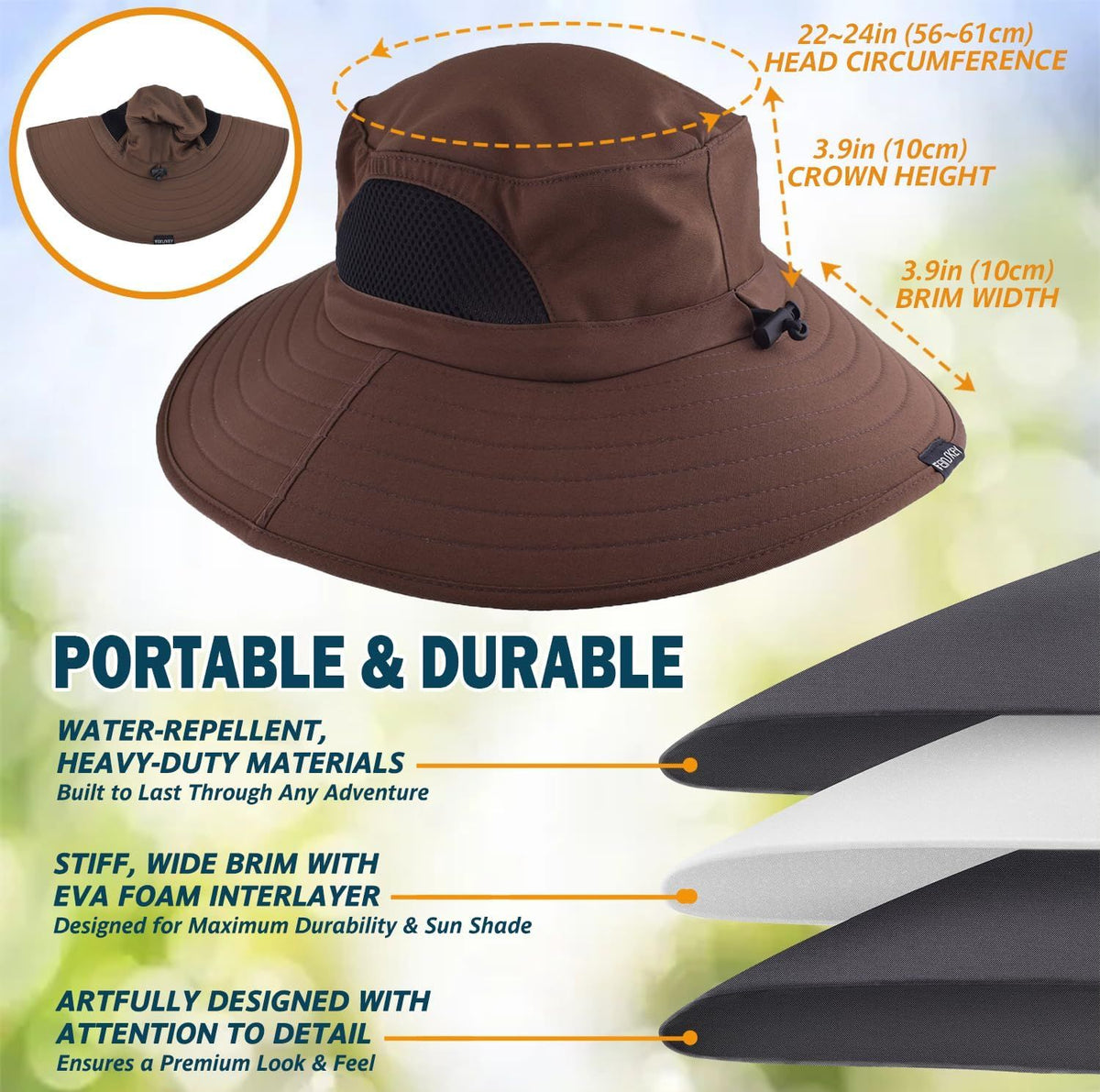 Packable Wide-Brim Sun Hat for Outdoor Days
