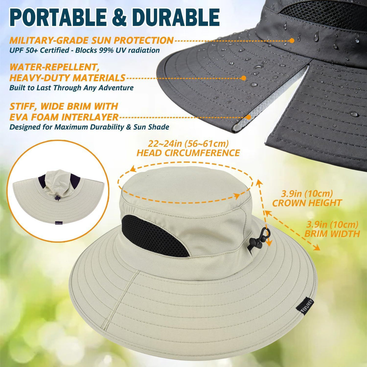 Packable Wide-Brim Sun Hat for Outdoor Days