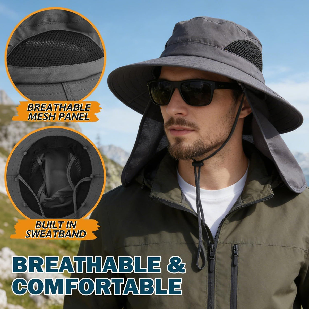 Wide-Brim Sun Hat for Active Outdoor Days