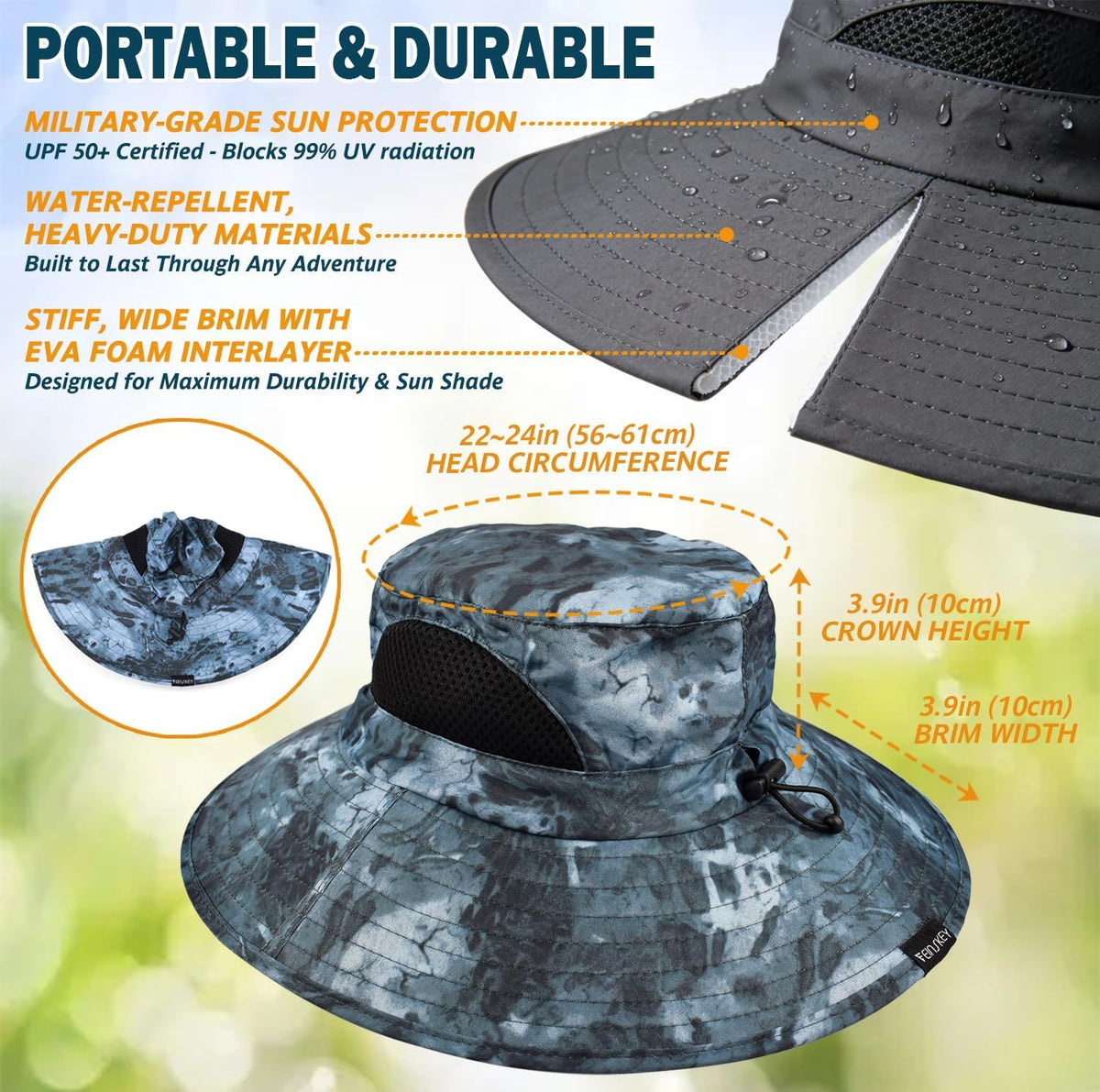 Packable Wide-Brim Sun Hat for Outdoor Days