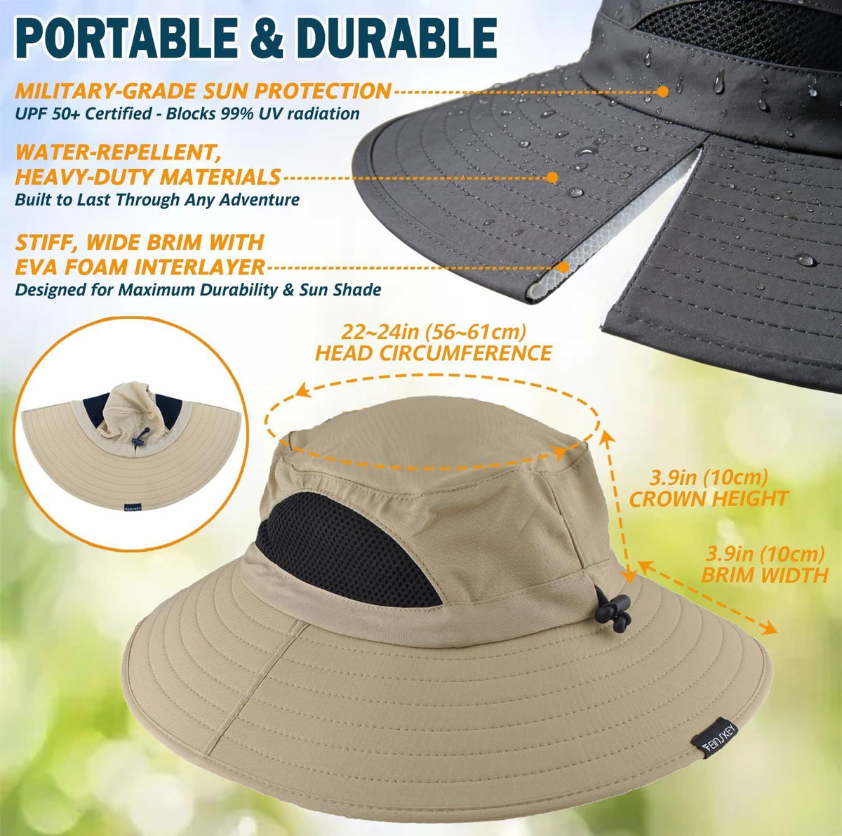 Wide-Brim Sun Hat for Active Outdoor Days