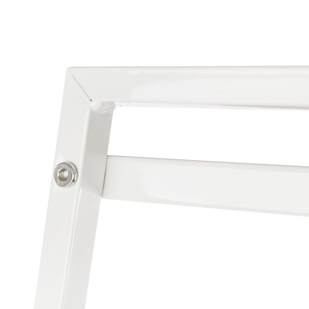 Ivory White 4-Tier Bookshelf for Kitchen Storage