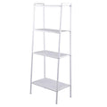 Ivory White 4-Tier Bookshelf for Kitchen Storage