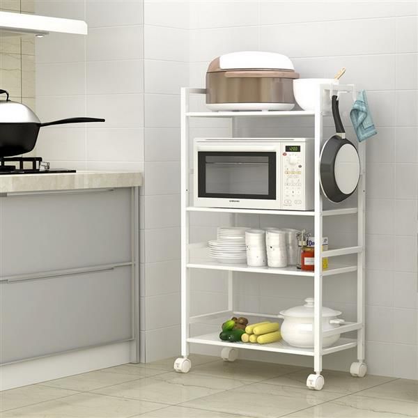 Widen 4-Tier Multi-Functional Storage Cart in Ivory White