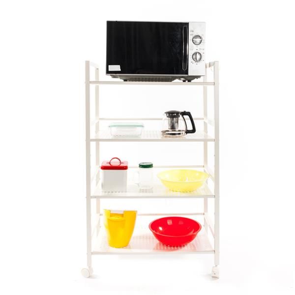 Widen 4-Tier Multi-Functional Storage Cart in Ivory White