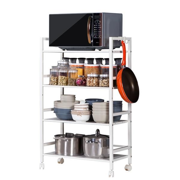Widen 4-Tier Multi-Functional Storage Cart in Ivory White