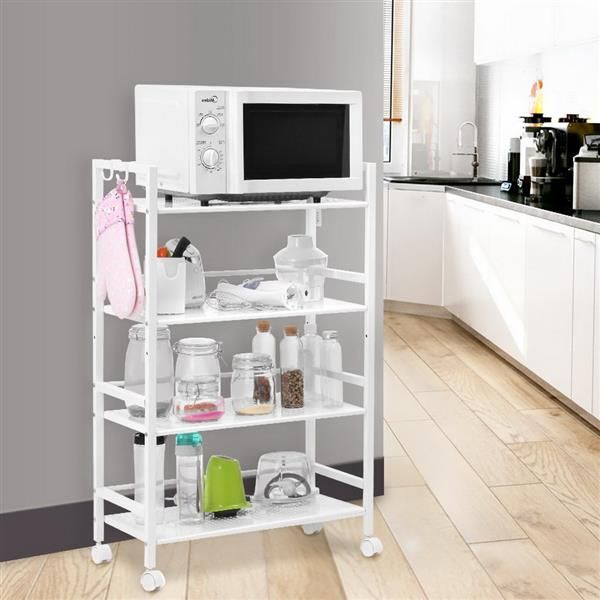 Widen 4-Tier Multi-Functional Storage Cart in Ivory White
