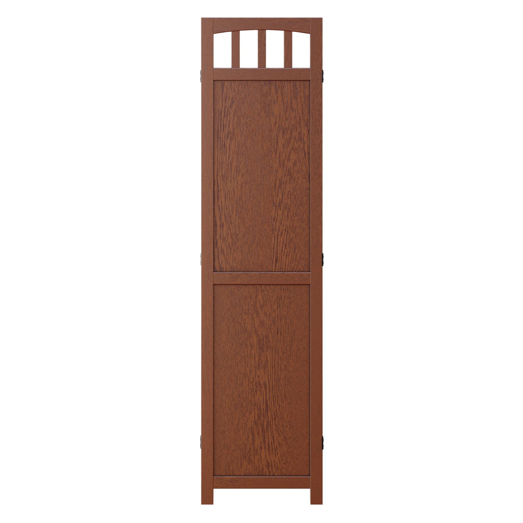 William Three-Panel Walnut Folding Screen