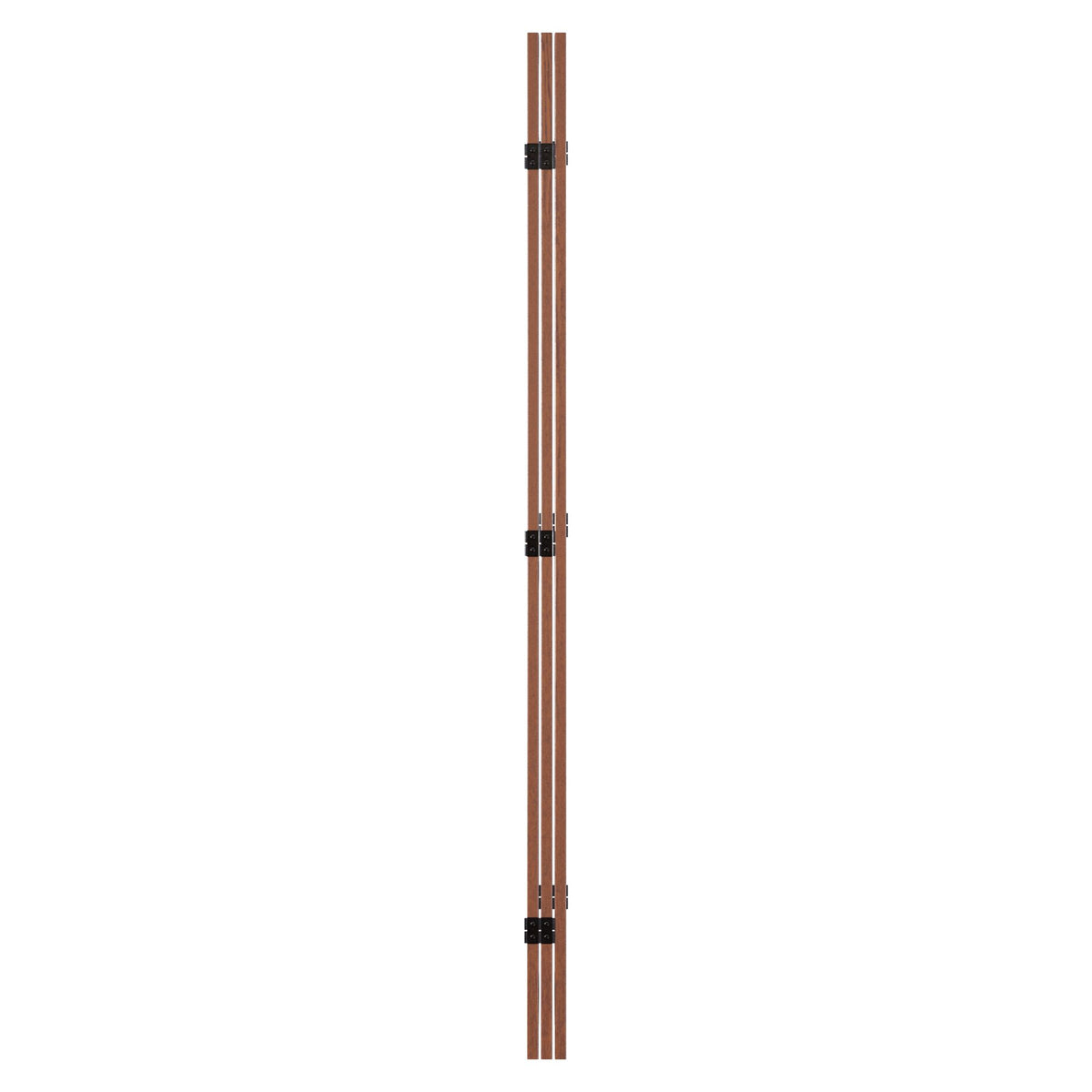 William Three-Panel Walnut Folding Screen