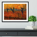 Van Gogh's Willows at Sunset, Framed and Ready to Hang