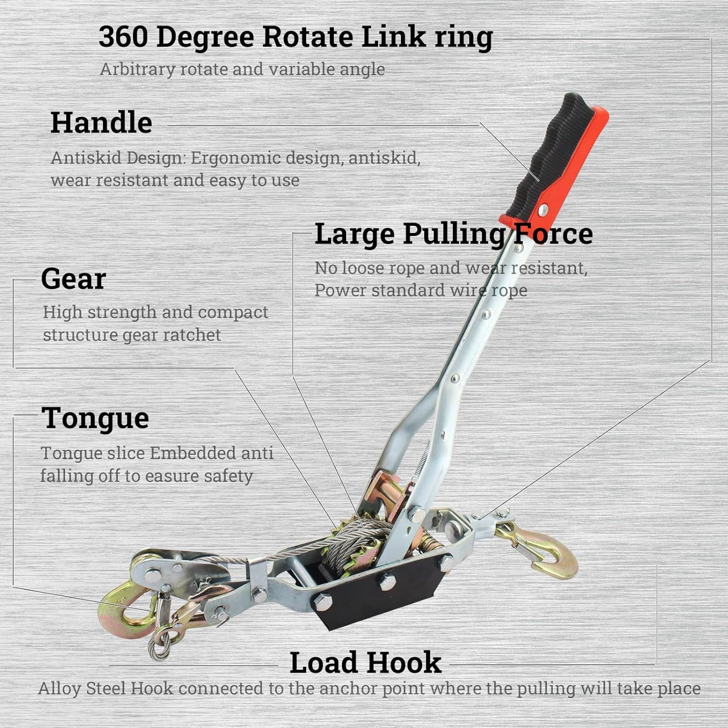Dual-Gear Manual Cable Puller
