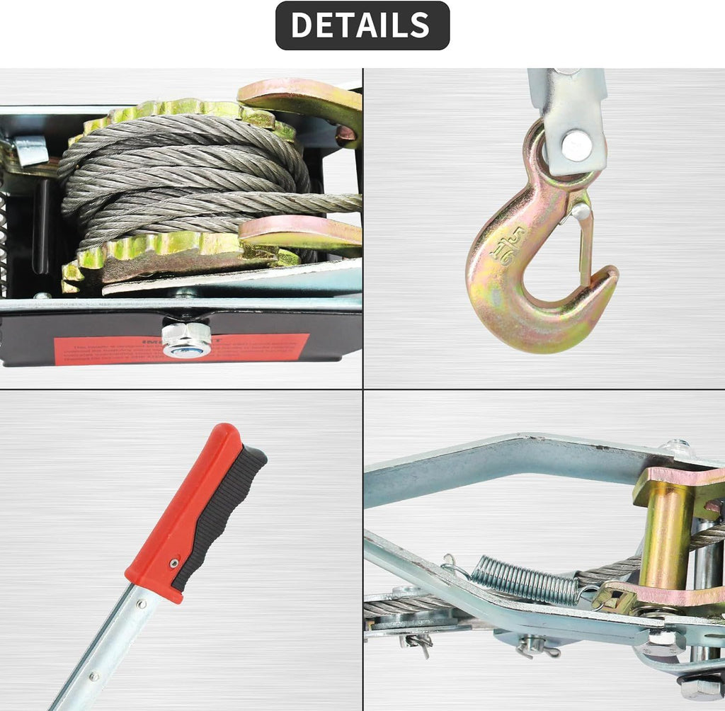 Dual-Gear Manual Cable Puller