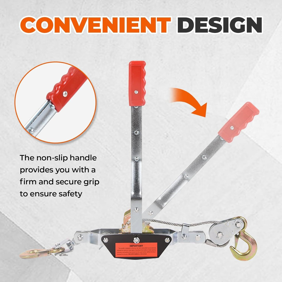 Dual-Gear Manual Cable Puller