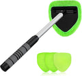 Car & Home Window Cleaning Kit with Extendable Handle & Microfiber Pads