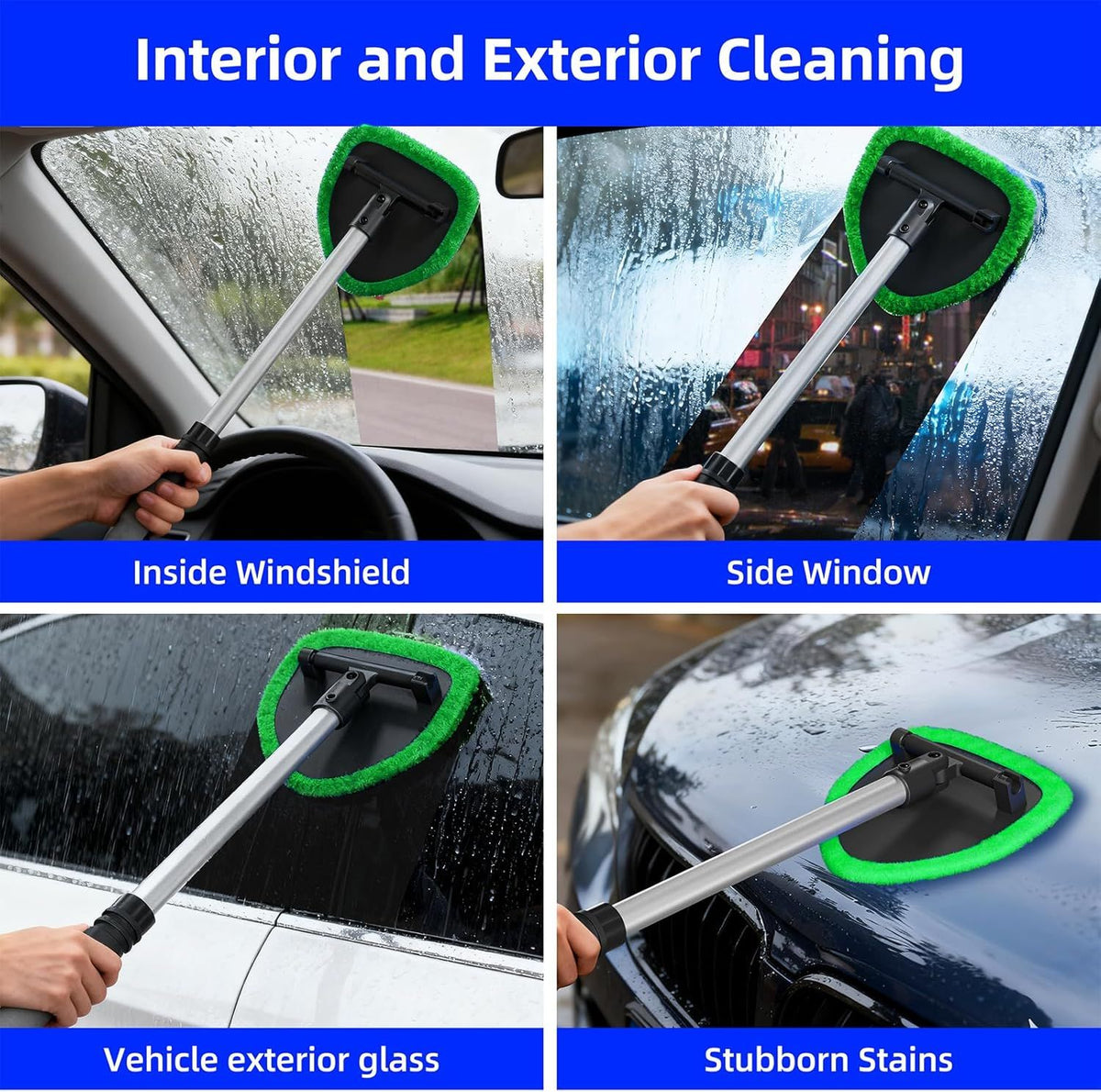 Extendable Interior Windshield Cleaning Tool