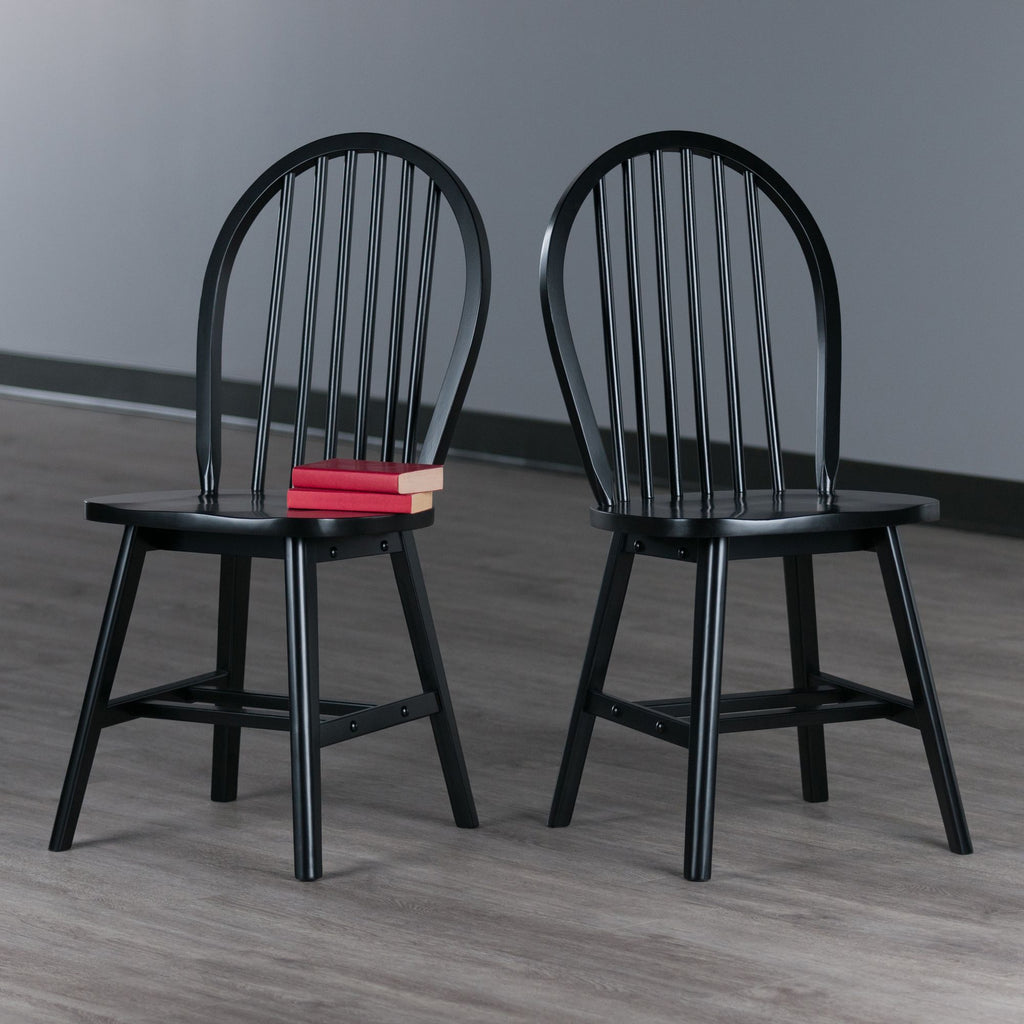 Classic Black Windsor Chair Set