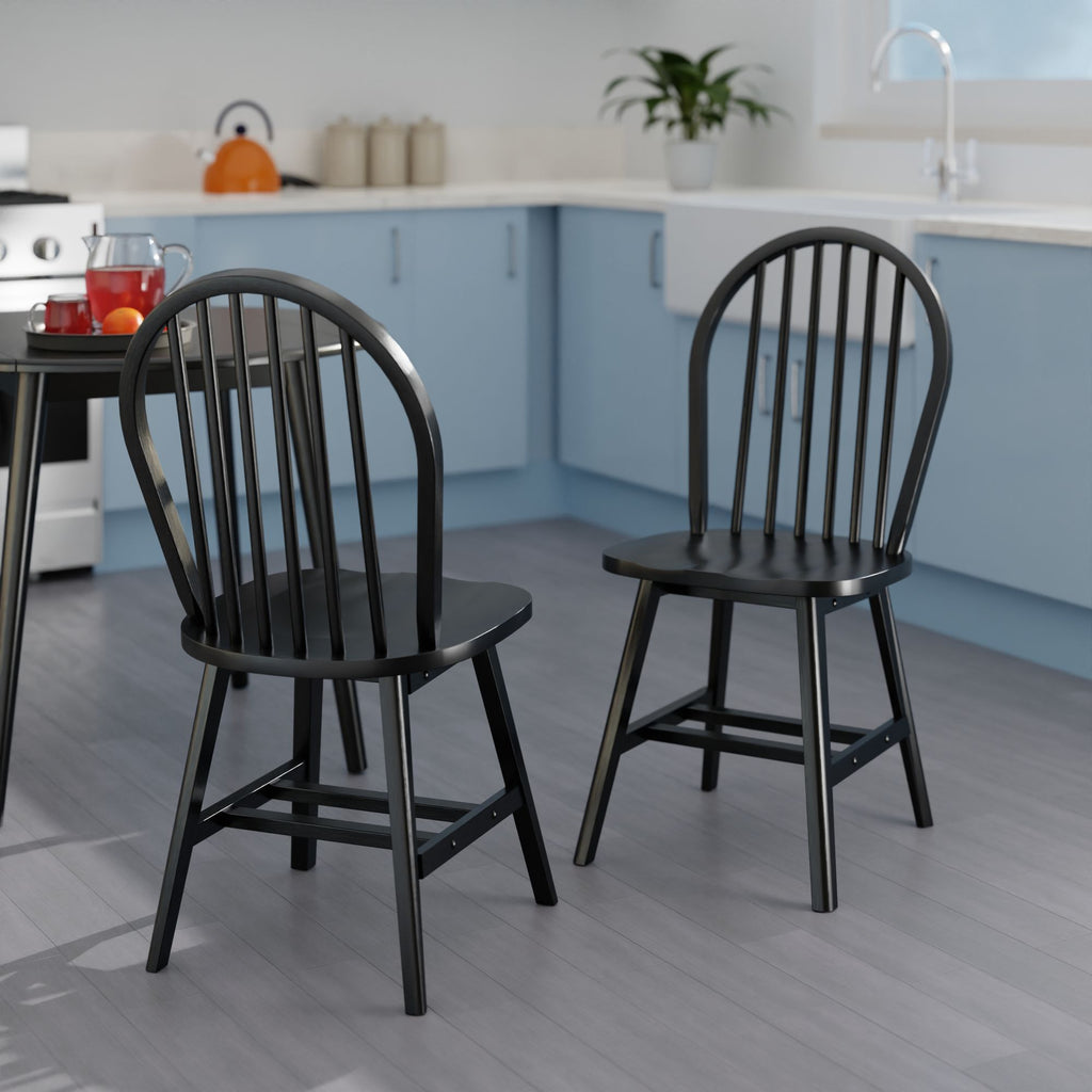 Classic Black Windsor Chair Set