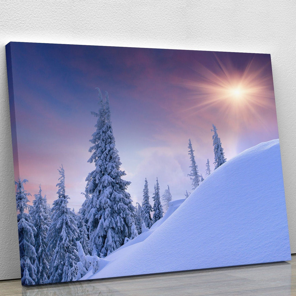 Winter Mountain Landscape Canvas Print or Poster