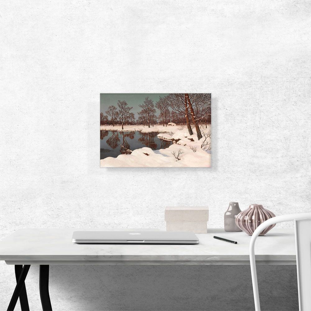 Winter Sunset Wall Art with Seasonal Character