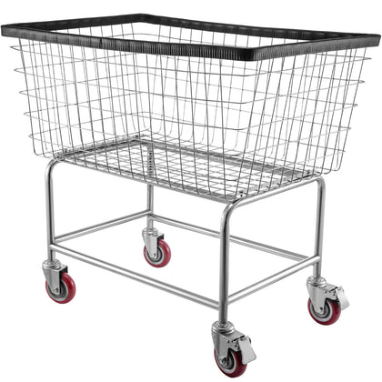 Wire Laundry Cart with Removable Basket and Wheels