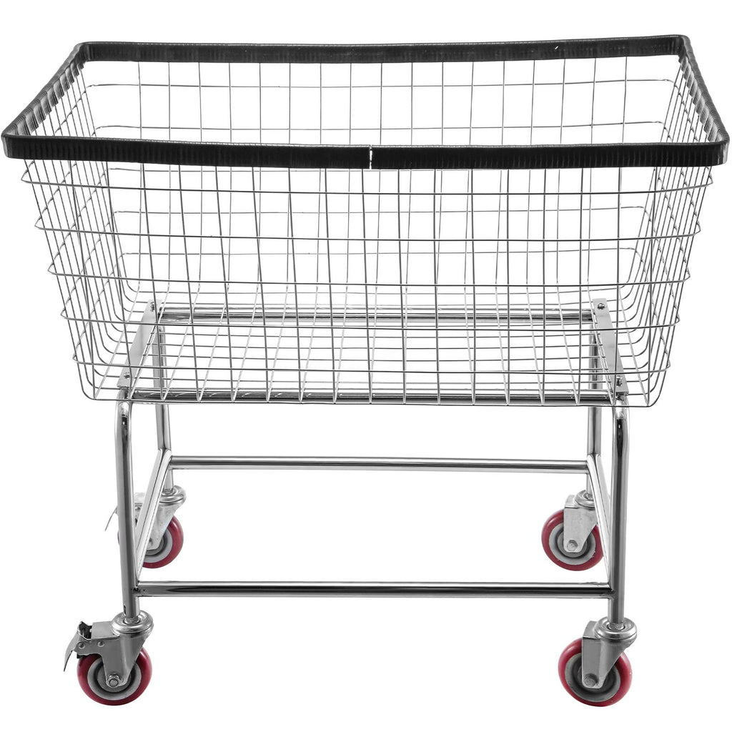 Wire Laundry Cart with Removable Basket and Wheels