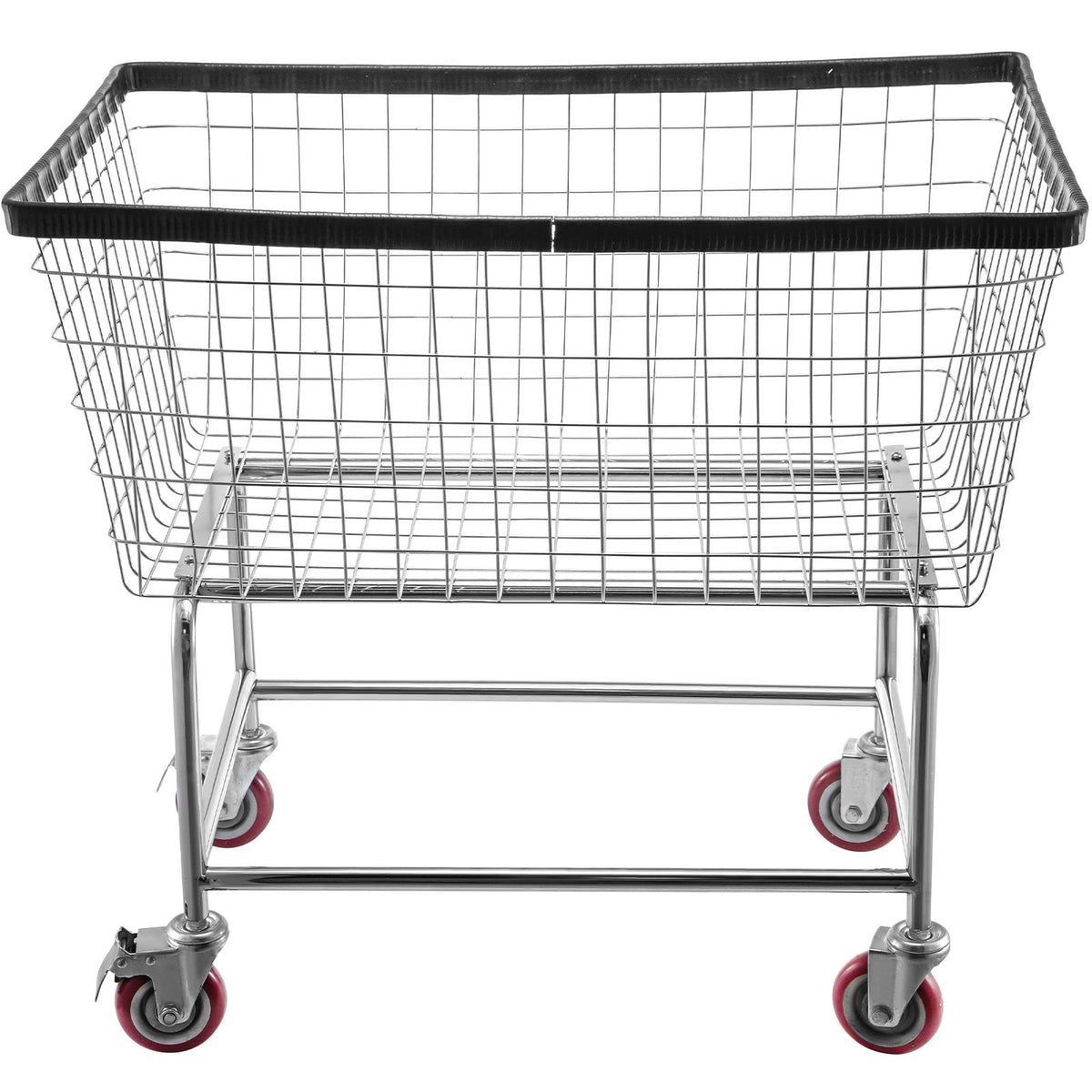 Wire Laundry Cart with Removable Basket and Wheels