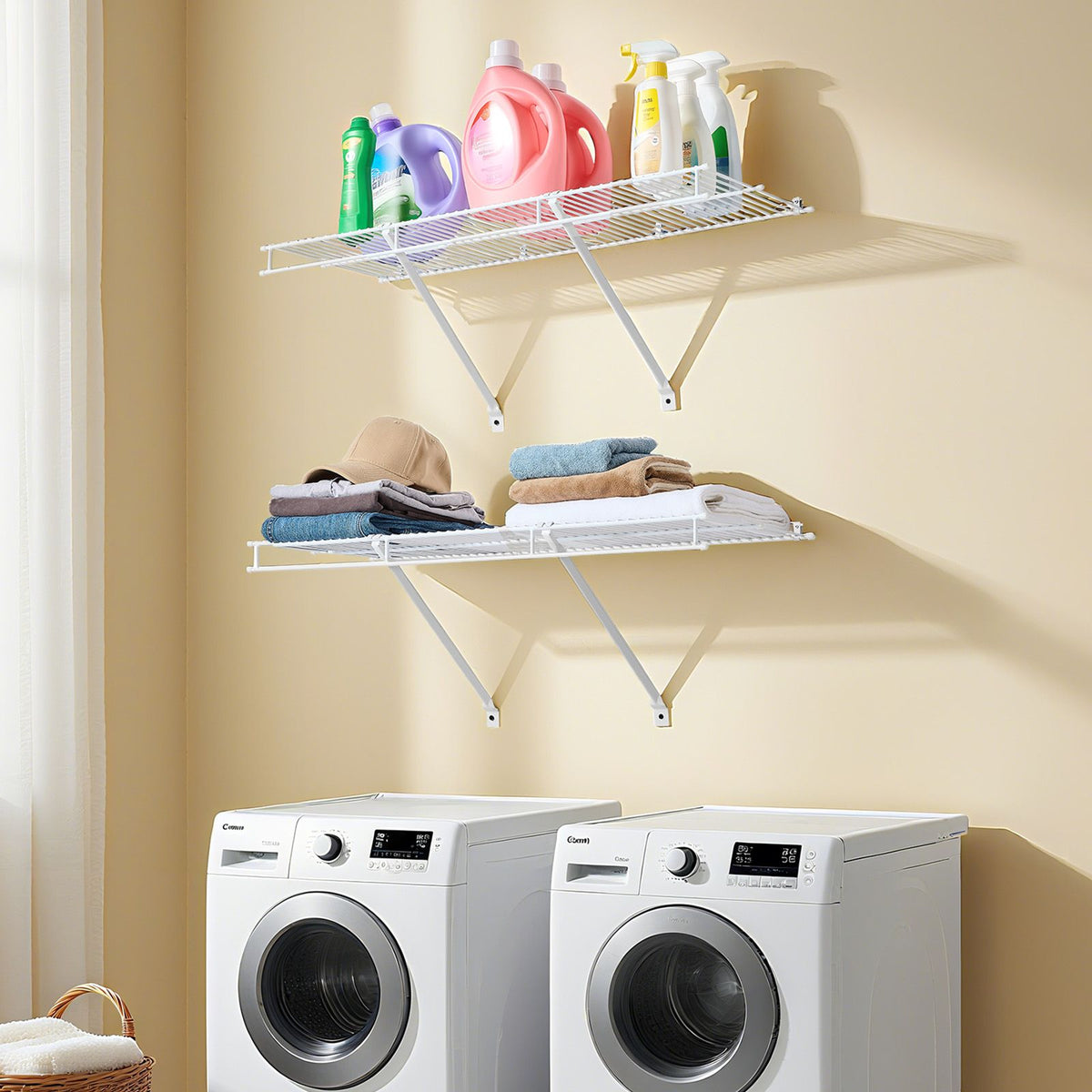 Flexible Wall-Mounted Wire Shelf Kit