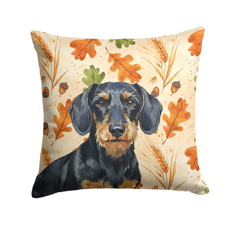 Wirehaired Dachshund Fall Accent Pillow