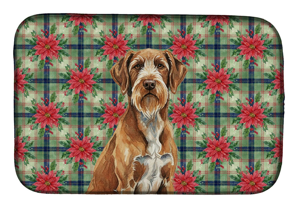 Wirehaired Pointing Griffon Christmas Dish Drying Mat