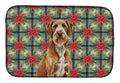 Wirehaired Pointing Griffon Christmas Dish Drying Mat
