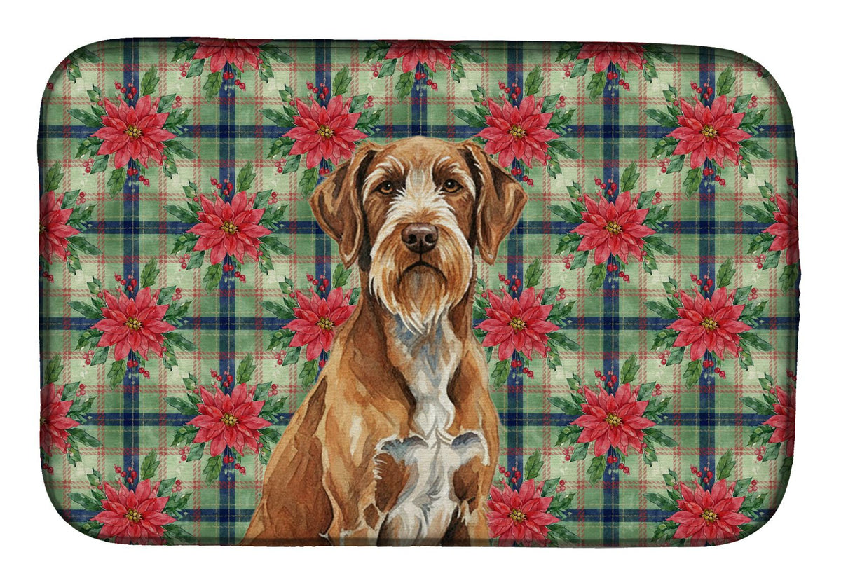 Wirehaired Pointing Griffon Christmas Dish Drying Mat