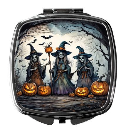 Spooky Witches Halloween Folding Compact Mirror