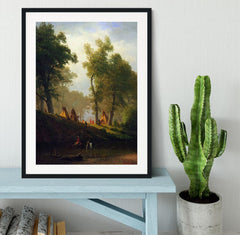 Wolf River Kansas by Bierstadt Framed Print