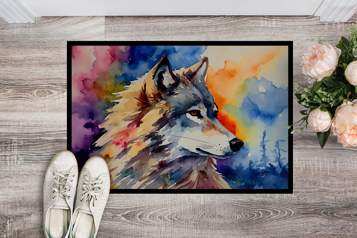 Wolf Artwork Indoor-Outdoor Doormat
