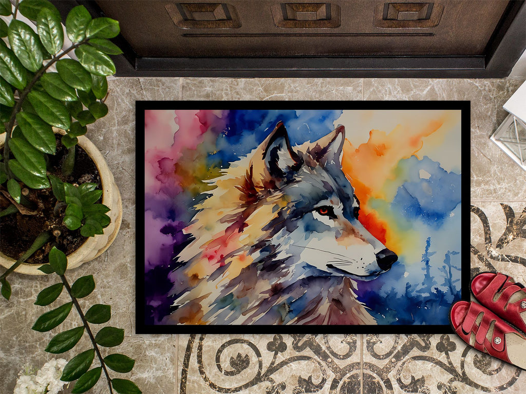 Wolf Artwork Indoor-Outdoor Doormat