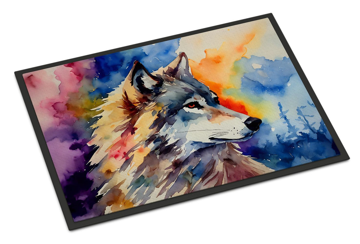 Wolf Artwork Indoor-Outdoor Doormat