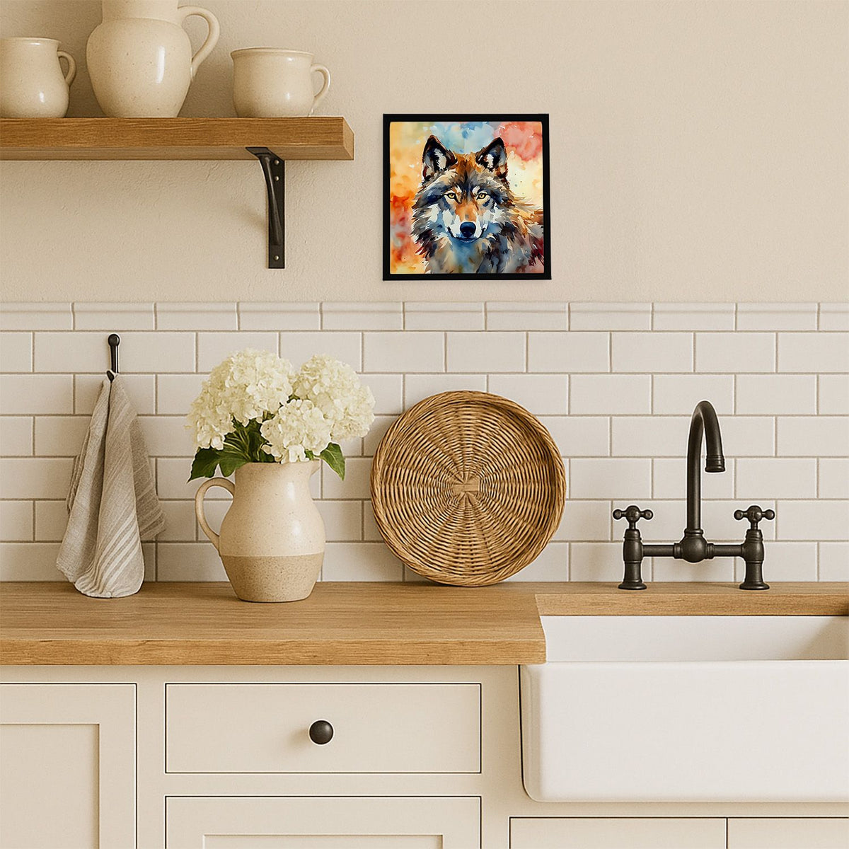 Wolves Framed Wall Art With Contemporary Character
