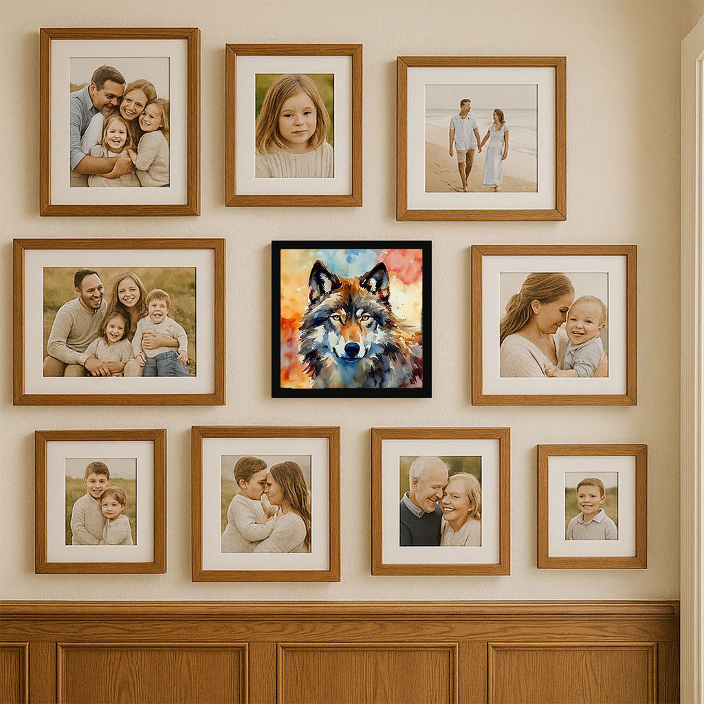 Wolves Framed Wall Art With Contemporary Character