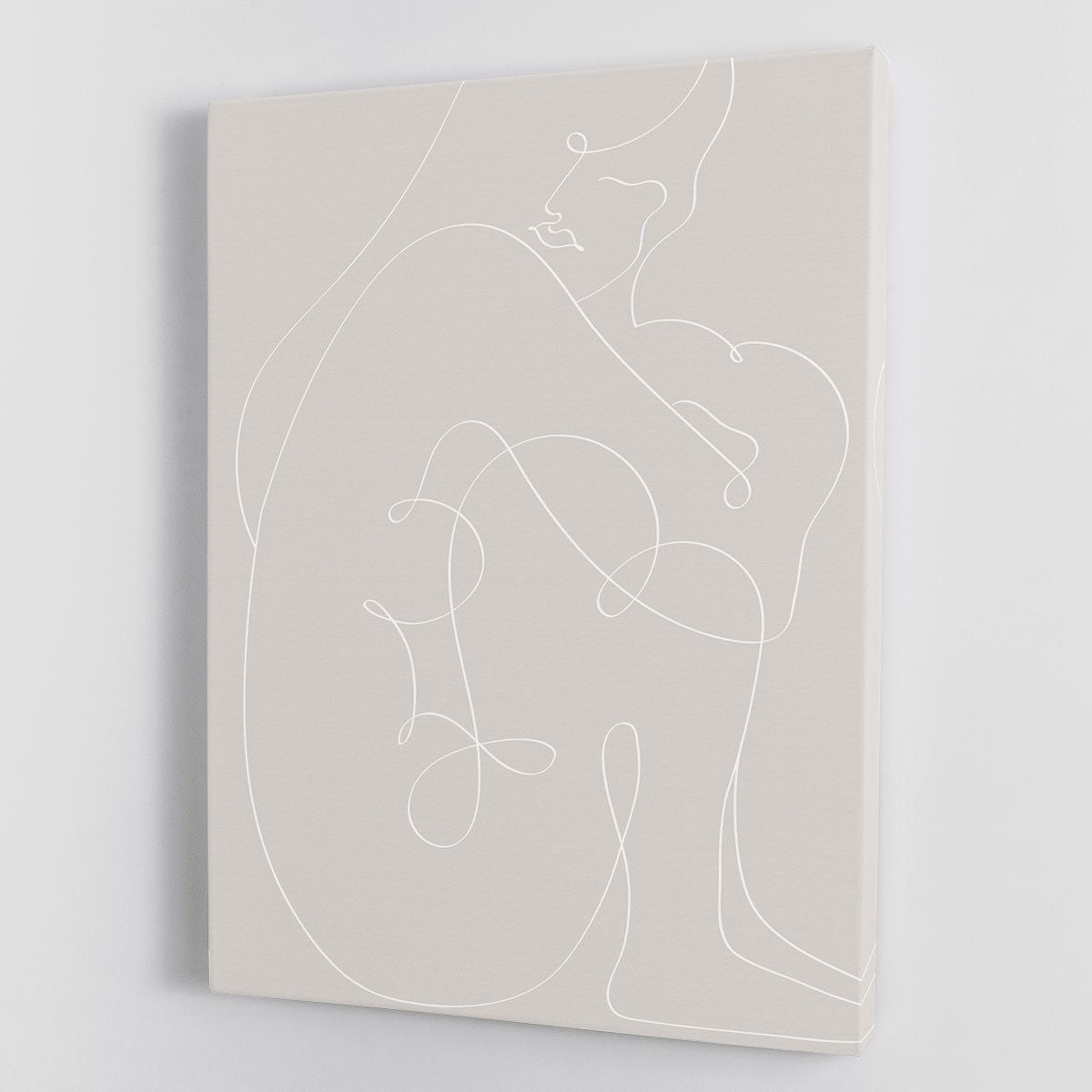Woman Lines White Modern Figure Wall Art