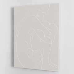 Woman Lines White Modern Figure Wall Art
